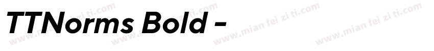 TTNorms Bold 粗体字体转换